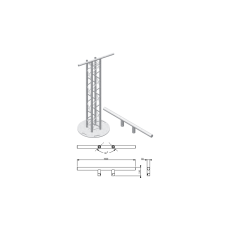 Barre Totem pour structure CARRÉE 290 ASD HTZ