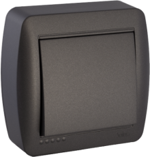 Interrupteur va et vient du surface à visser 10A - graphite