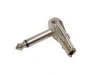 Fiche jack 6,35 mono mâle coudée