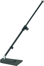 Pied de micro noir pour table socle fonte H640 mm max. Inclinable K&M 234