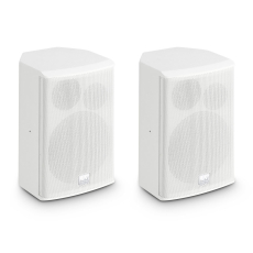 Paire d'enceintes d'installation LD SYSTEMS SAT 62 6,5'' blanche passive 130W