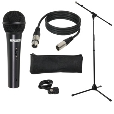 Set complet LD Systems micro chant + pied avec perche + cable + pince + étuit