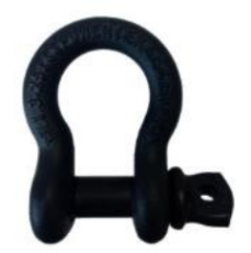 Manille lyre à visser acier allié HR noire CMU 0,75T ouverture 13,5 mm