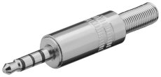 Fiche Jack - 3,5 mm - 4 contacts TRRS  structure en métal.