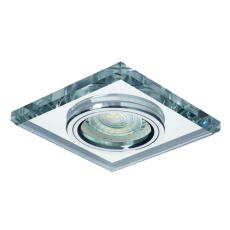 Plafonnier encastrable fixe verre transparent carré