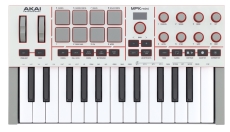 MPK Mini IV-W Akai - Clavier mini gris 25 touches 8 pads 8 rotatifs