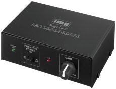Préamplificateur micro 1 canal avec alimentation fantôme commutable