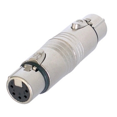 NA5FF Neutrik - Adaptateur DMX XLR 5 points femelle - XLR 5 points femelle