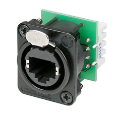 NE8FDVYKB Neutrik Embase ethercon serie D RJ45 auto dénudant noire
