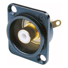 NF2D-B-9 Neutrik - Embase Cinch RCA femelle série D avec anneau blanc