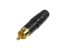 NYS373-0 Rean Fiche RCA noire contact or
