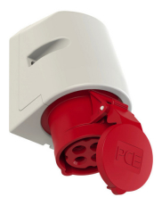 socle P17 femelle 16A Triphasé 4 points IP44 Standard à vis