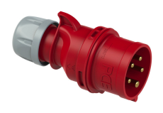 Prise P17 male 32A tétrapolaire 5 broches IP44