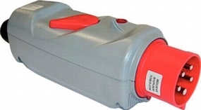 Prise P17 mâle 32A 5 broches avec interrupteur et inverseur de phase