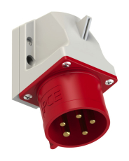 Socle incliné P17 male 32A tétrapolaire 5 broches IP44 standard à vis