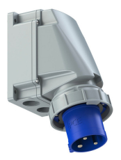 Socle P17 mâle 63A Monophasé 3 broches 230V standard à vis