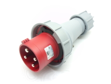 Prise P17 mâle 63A Triphasé 4 broches IP 67 Turbo Twist