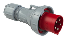 Prise P17 male 63A  tétrapolaire 5 broches IP67 compatible Hypra