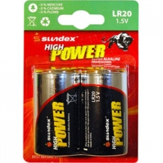 Lot de 2 Piles  LR20 1.5V