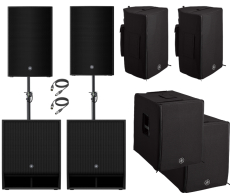 Pack DZR15 5200W Yamaha - 2 DZR15 + 2 DXS18 XLF avec housses barre de couplage et câbles