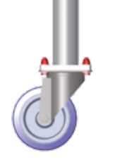 PR090 ASD – Pied de praticable à roulette 125mm hauteur plancher 90cm