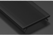 Diffuseur pour profil led série Type longueur 2m PMMA noir