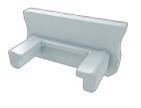 Embout de terminaison pour profilé Type A plastique gris