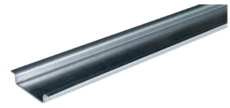 Rail DIN profil acier 35x7.5 sans perforation 2m