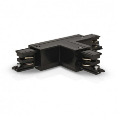 Connecteur triphasé forme T circuit intérieur droit noire