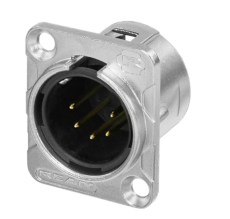 RC5MDL Rean Embase chassis type D XLR mâle 5 broches