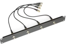 Plaque de rack 19'' pour déport 4 antennes micro HF en BNC
