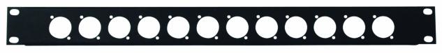 Facade 1U 19' pour 12 XLR ou Speakon ou powerkon
