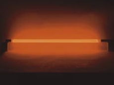 Tube fluorescent avec alimentation et interrupteur orange 36W 134cm