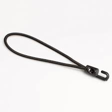 Garcette attache rideau ou bâche élastique noire 250mm