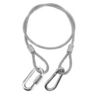 Elingue de sécurité pour accessoire frontal 1.5mm de diamètre 300mm de long