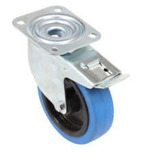 Roulette pivotante feinée avec platine Flight 125m