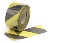 ruban de sécurité rubalise pour signalisation Noir jaune longueur 500m