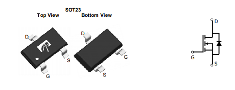 Transistor Mosfet N CMS 30V 4,9A 1,4W 0.025ohms SOT-23