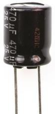 Condensateur radial 470µF 470uf 25V électrolytique aluminium