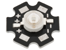 Led bleue 3W 450nm 35 lumens sur dissipateur