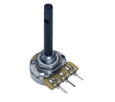 Potentiomètre mono montour 10K ohms Logarithmique 0.12W diam. axe 4mm