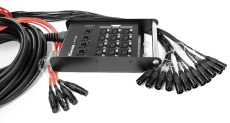 Multipaire XLR Cordial 12 entrées 4 sorties 15m