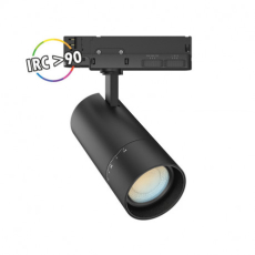 Spot led sur rail 3 phases noir 10W 15W 20W CCT + Zoom 24 à 60°