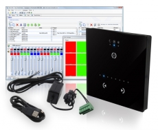 Panneau de contrôle programmable Sunlite Stick GU2 tactile et graphique version design Noir
