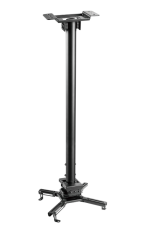 Support plafond pour vidéoprojecteur, Orientable et inclinable, Hauteur réglable 70-117 cm, Coloris Noir