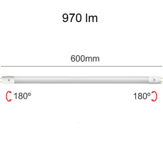 Tube fluo à LED T8 60cm Blanc chaud 3000K 10W