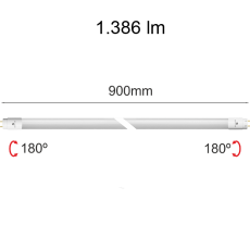 Tube fluo à LED T8 90cm Blanc chaud 3000K 14W