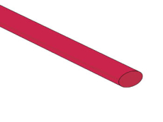 Gaine thermoretractable 2:1 rouge 6.4mm 1m20