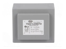 Transfo 1x 12V 4.5VA 230Vac 0.37A montage PCB