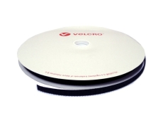 Velcro adhésif Crochet noir 25 mm prix au mètre
